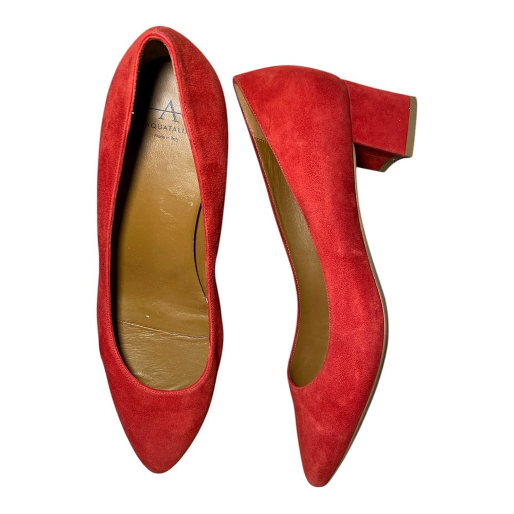 Aquatalia Women's Red Suede Pumps